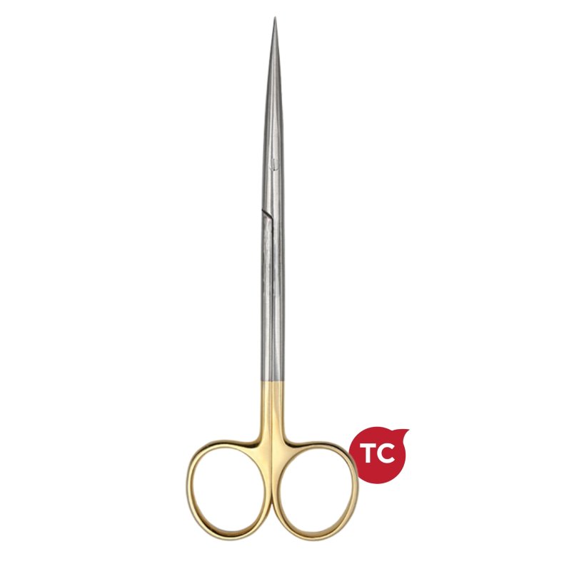 Metzenbaum Spids Wolframkarbid saks buet 14.5cm