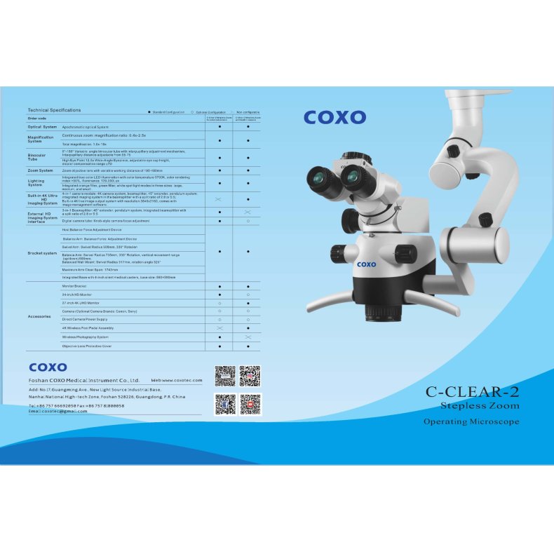 C-CLEAR-2, (Stepless Zoom) Operating Microscope