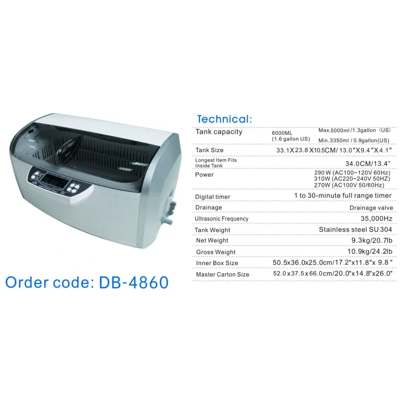 DB-4860, Ultrasonic Cleaners